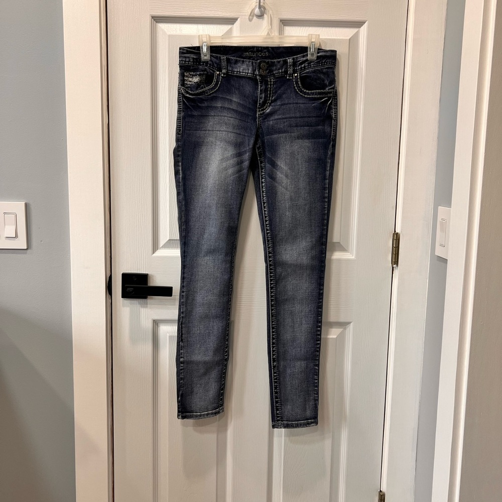 Maurices Women’s Jeans Medium Dark Wash Stretch Denim Skinny Fit